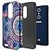 ZTE Zmax Pro Case, ZTE Blade X Max Case, Rosebono Hybrid Dual Layer Shockproof Hard Cover Graphic Fashion Cute Colorful Silicone Skin for Case ZTE Z981/Z983 - Mandala