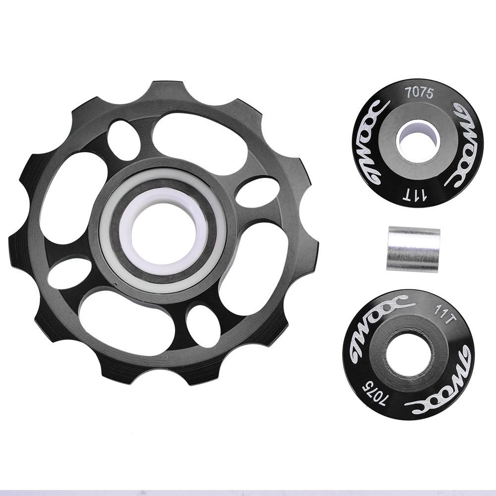 Derailleur Sprocket, Bike Wheel, Wheel ,11T Wheels Rear Derailleur Pulley Roller Wheel Road Mountain Bike ycle Pulley Wheel Rear Derailleur Pulley (Black)