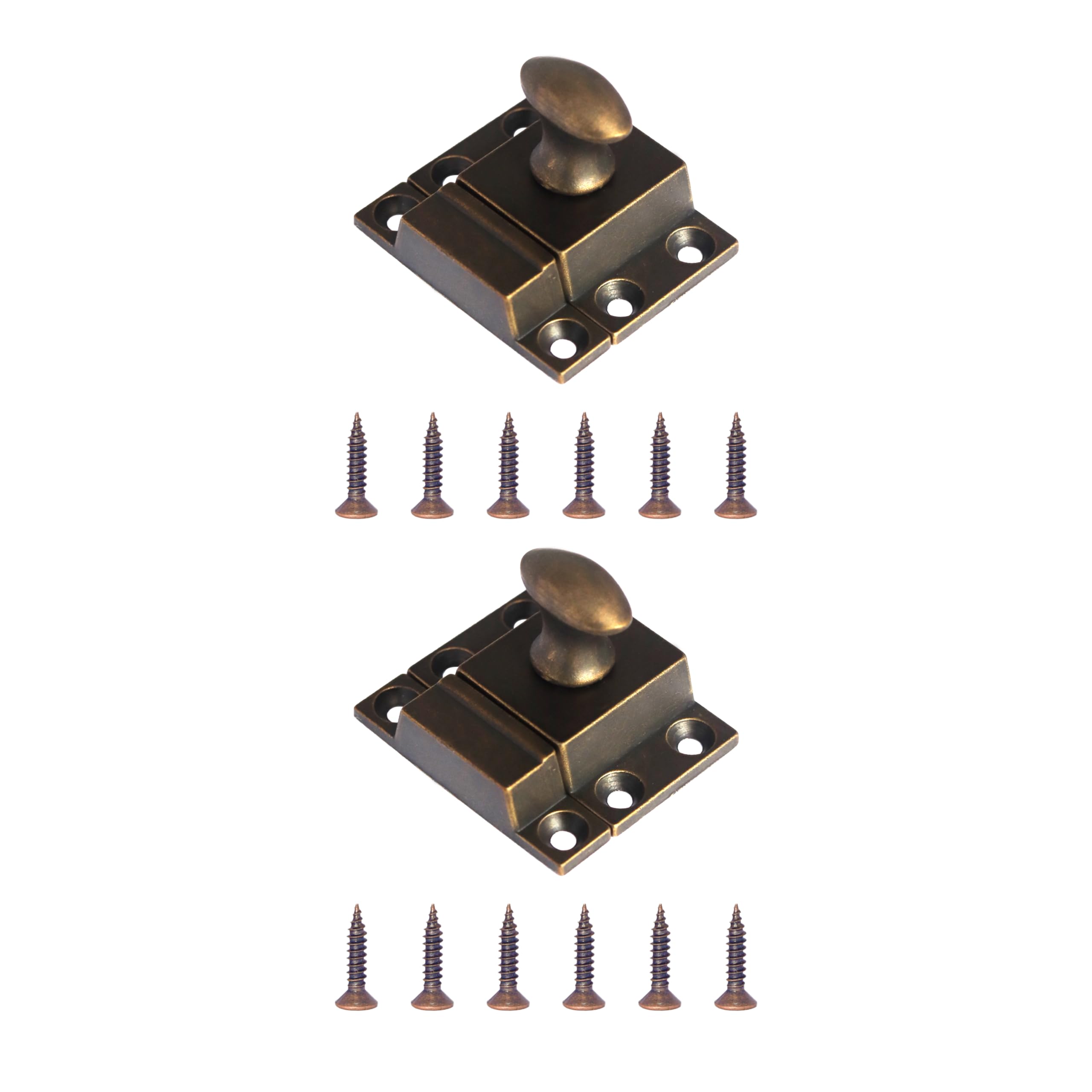 Turn Catches Harmac House® 2 Pack Twist Door Locks Cupboard Cabinet Wardrobe Thumb Turn Catch Latches