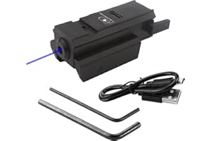 Gotical Laser Sights | Fits 11mm/20mm Rails | Red/Blue/Green Beam | Compact USB Rechargeable Battery or Button Batteries Laser Dot Sight Easy Clamps on 11mm 20mm Rail Use with Pressure Switch