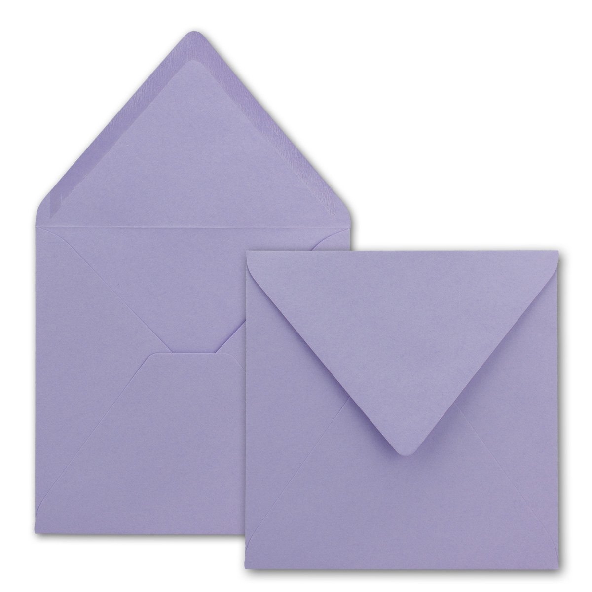 Square Envelopes Without Window, 155 x 155 mm. Wet sealing for Wedding Cards, Invitations and More. FarbenFroh® Series. 75 Umschläge 21-Lila — image 1