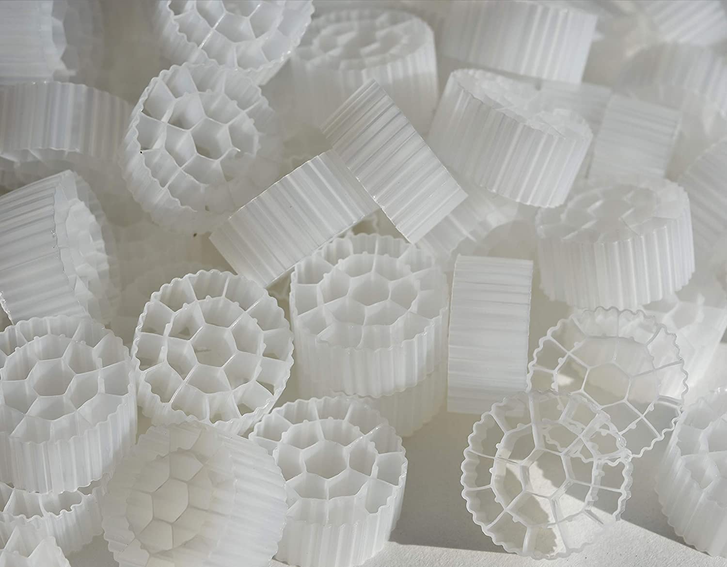 Photo 1 of K3 Bio Media Plus Filter Media Moving Bed Biofilm Reactor (MBBR) for Aquaponics, Aquaculture, Hydroponics - Ponds - Aquariums (2 Gallons)