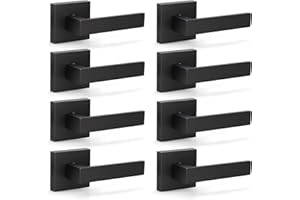 KNOBWELL Dummy Door Handles 8 Pack, Interior Door Knob, Heavy Duty 0.93 lb Non-Turning Right/Left Door Handle Levers(Only One Side Use)