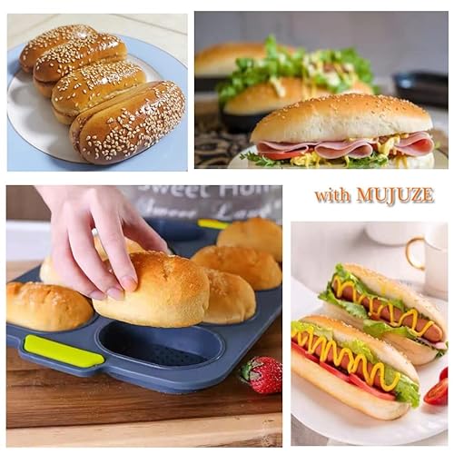 MUJUZE Silicone Bread Pan for Baking, Silicone Bread Mold Pan Mini