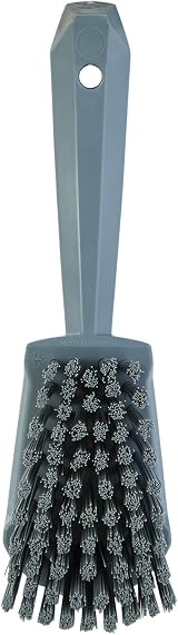 Vikan 419288 Short Handle Scrubbing Brush Stiff Gray view 3