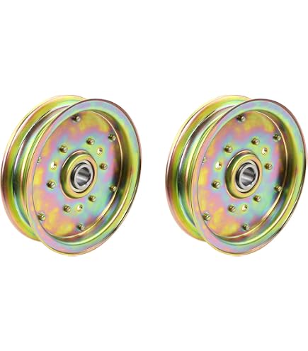 3-Pack Solid Steel Idler Pulleys - Big Bearing Replacement For Bush Hog Mowers & Rotary Cutters