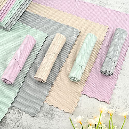 20 Pieces Fish Scale Microfiber Cleaning Cloths, 11.8 x15.7inchs