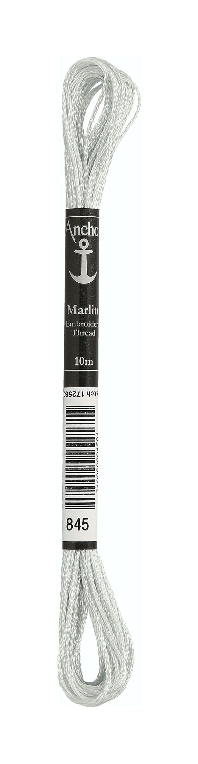 Anchor 4130000-00845 Embroidery Thread, 100% Viscose, Pearl Grey, 10 m, 4 g