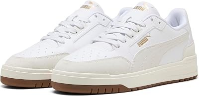 Shuffle Downtown OgSneaker Unisex, Puma Blanco Vapor Gray Puma Gold, 42 EU
