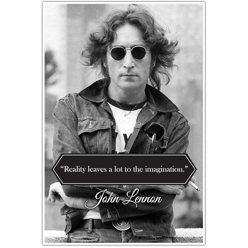 Reality John Lennon Quote Wall Art Poster Handmade