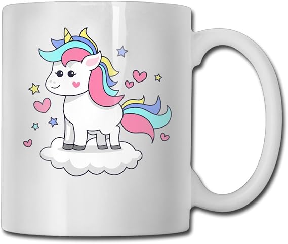 Amazon Co Jp 雲の上のユニコーン おしゃれ マグカップ カップ コップ 耐熱 オリジナル イラスト レンジ食器 飲み物カップ ギフトアイテム ホワイト 服 ファッション小物