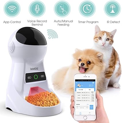 Amazon Com Iseebiz Smart Pet Feeder Automatic Cat Dog Feeder