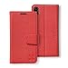SafeSleeve EMF Protection Anti Radiation iPhone Case: iPhone X and iPhone Xs RFID Card Holder Blocking Wallet, Adjustable Stand Cell Phone Case, Vegan Leather for Women & Men (Red)