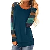 HARHAY 2025 Women's Cotton Knitted Long Sleeve Lightweight Tunic Sweatshirt Tops