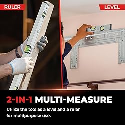 Magpie 12-Inch Magnetic Level and Ruler, 180/90/45