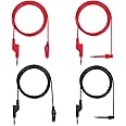 Sumnacon Multimeter Test Lead Set - Stackable Banana Plug to Test Hook, Banana Plug to Alligator Clips Test Cable Kit, Flexib