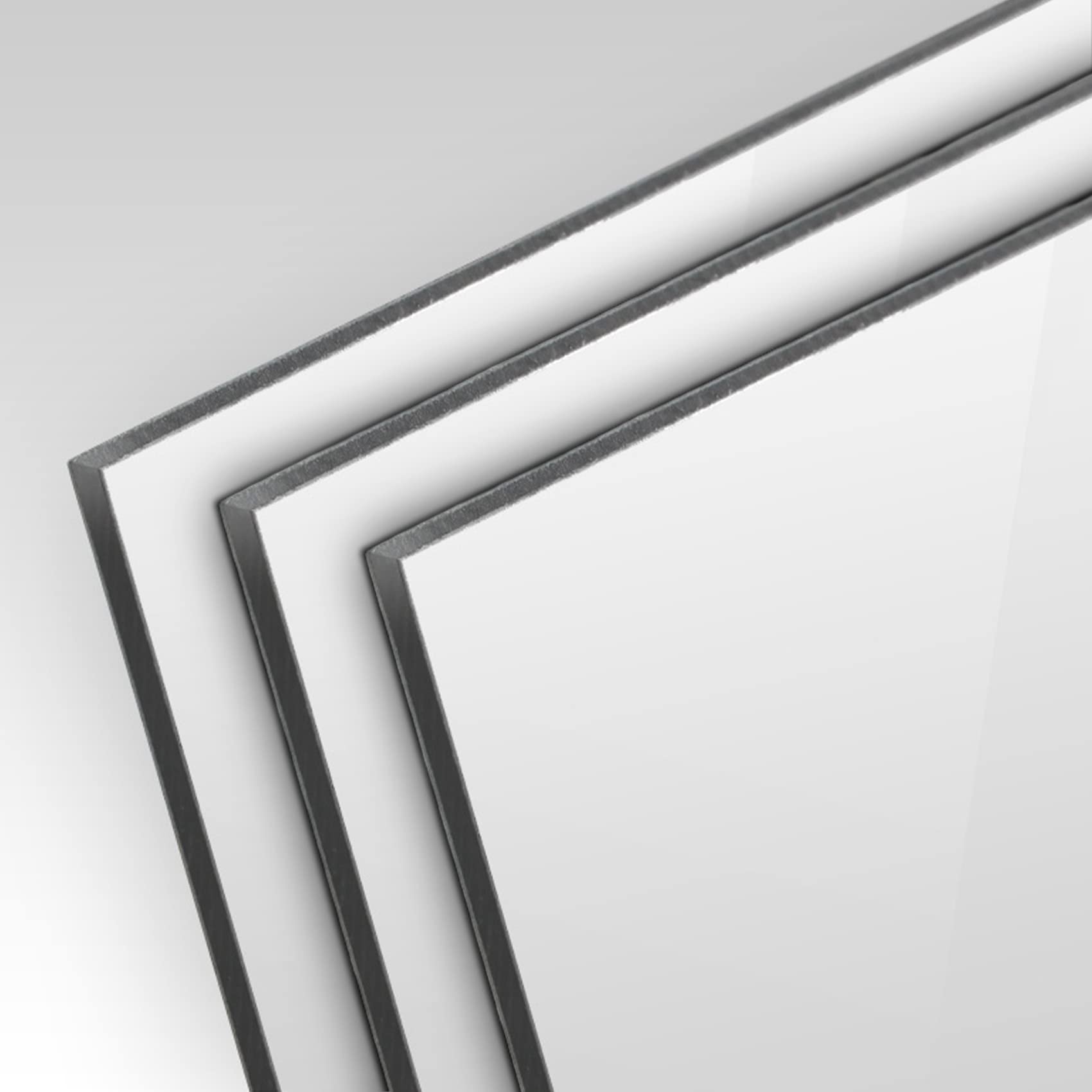 Finest Folia 3 x Aluminium Composite Panel, DIN A4, 20 x 30 cm, Cut, 3 mm Thick for Fence, Gate, Door, Posts, Aluminium Sign, Blank Aluminium Sign, Weatherproof, Blank (3, White)
