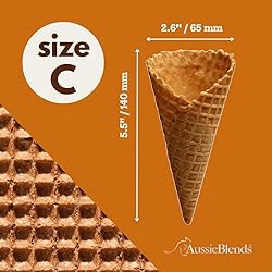 AussieBlends Waffle Ice Cream Cones Bulk For Soft