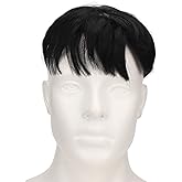 GOTOTOP Men Hair Topper Wig Short Toupee Fashionable Handsome Comfortable Breathable Men Wig for Daily Cosplay