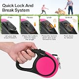 Taglory Retractable Dog Lead 5 m Pink 45 kg Anti-Tangle Heavy Duty Nylon view 3