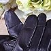 Men's Texting Touchscreen Winter Warm Sheepskin Leather Daily Dress Driving Gloves Wool/Cashmere Blend Cuff (8, Black (Cashmere&Woo Blend Lining))