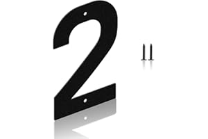 3 Inch Rustproof House Number,Excellent Black Metal Address Number for House with Pre-drilled Holes,Boldly Visible Metal Lett