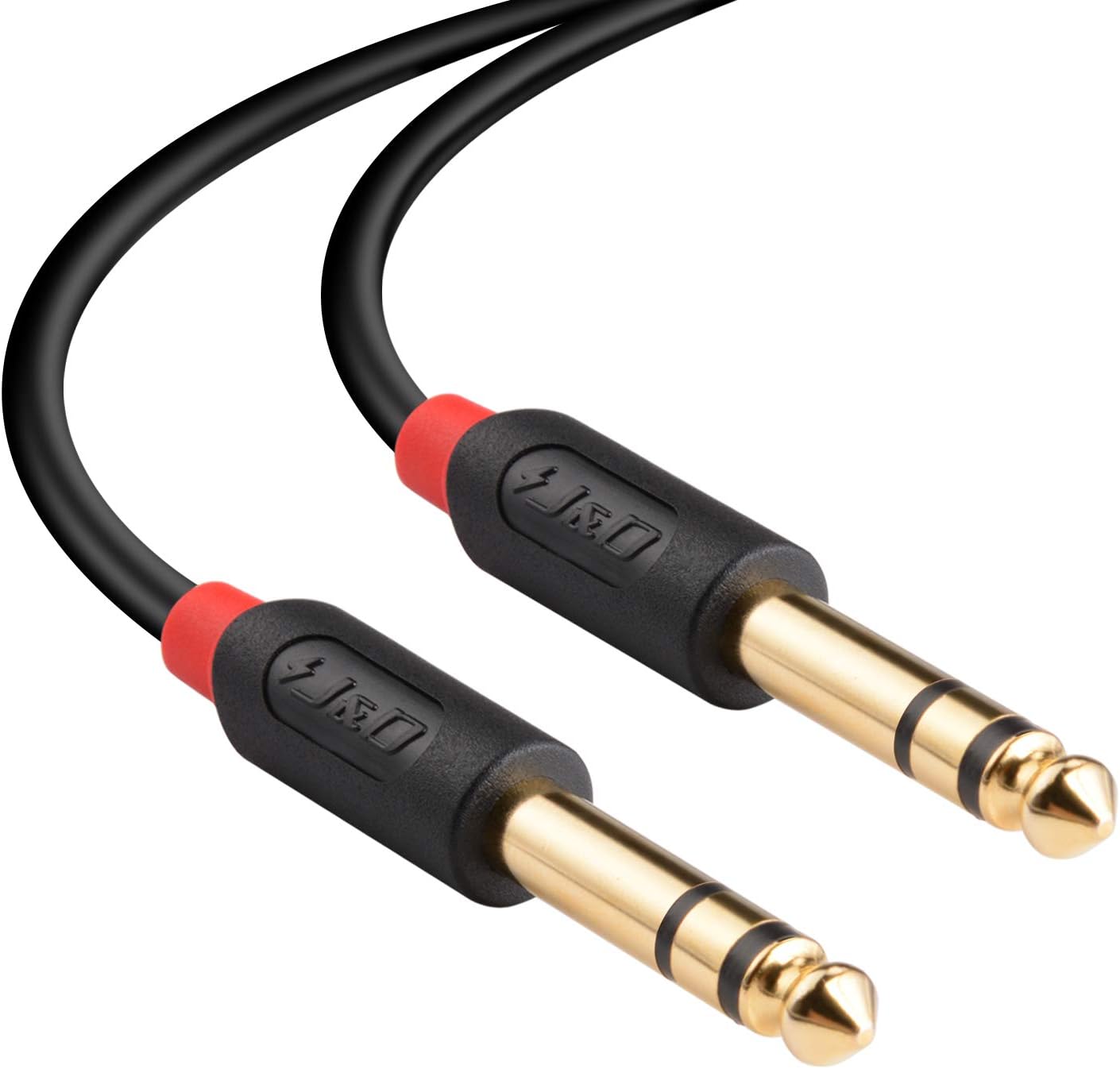 J&D 6.35mm (1/4 inch) TRS Stereo Audio Cable