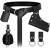 bcehyaa Medieval Renaissance Sword Belt Set - Pirate Costume Accessories with Skirt Hike Sword Frog Dagger Holster