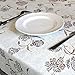 LEEVAN Heavy Weight Vinyl Rectangle Table Cover Wipe Clean PVC Tablecloth Oil-Proof/Waterproof Stain-Resistant-54 x 54 (Vintage Floral)