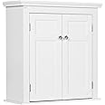 kleankin Bathroom Wall Cabinet, Medicine Cabinet, Over Toilet Storage Cabinet with Adjustable Shelves for Kitchen, Entryway, 