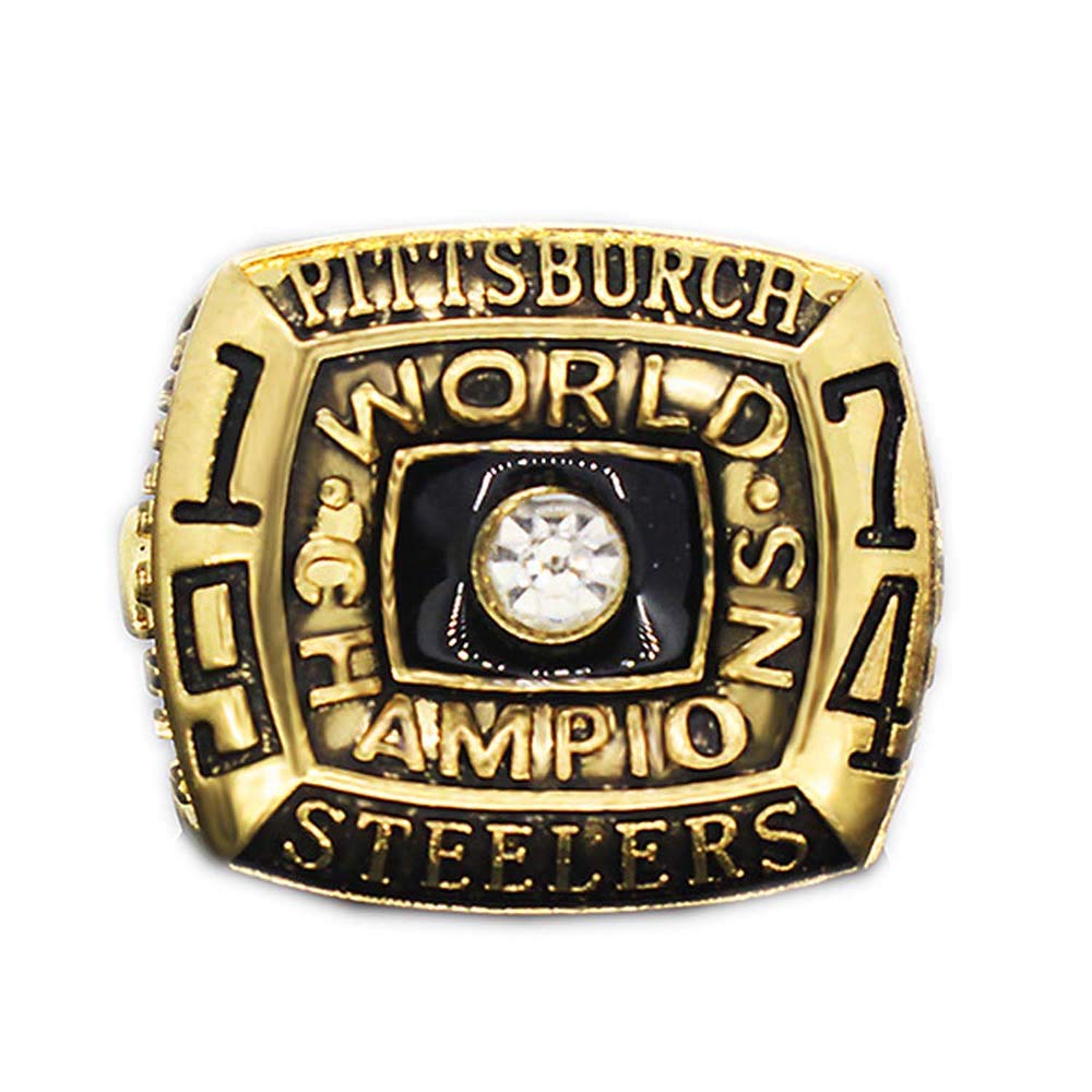 Gloral HIF 1974 Pittsburgh Steelers Super Bowl Championship Ring Collectible for Gifts Size 11