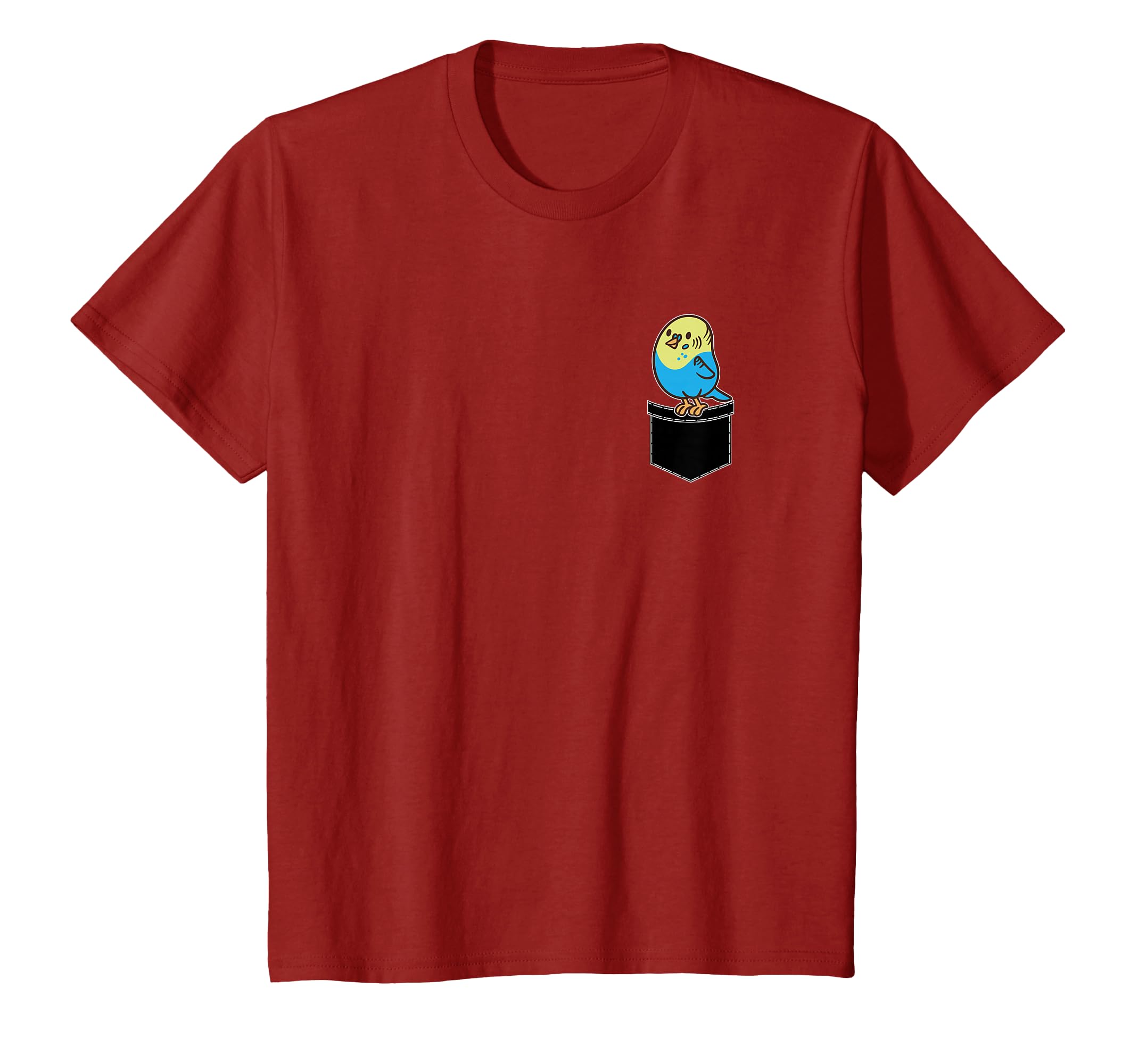 Chest Pocket Budgie Budgerigar Bird Animal Parakeet Parrot T-Shirt