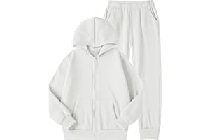 Kids Sweatsuit Fleece Lined Hoodie Girls Boys 2 Piece Tracksuit Jogging Outfits Set Hooded Sweatshirt and Jogger