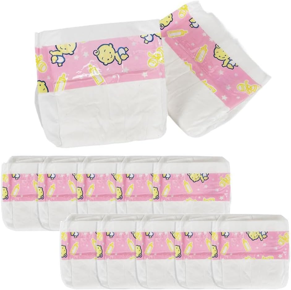 Baby Doll Diapers Pack,10PC Reborn Dolls Diapers Refill for 14~18 Inch Baby Doll Accessories,Reusable Newborn Dipaers,Adjustable Babydoll Underwear Newborn Underpants Accessories