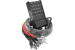 Seismic Audio - XLR Low Profile Snake Cable with 4 TRS Returns - Circuit Board Snake for Recording, Stage, Studio PA DJ use (50 Feet - 16 Channel - 4 TRS)
