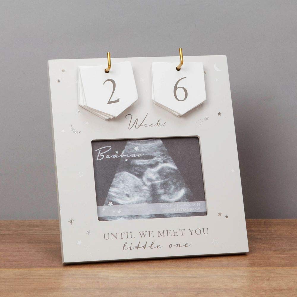 4" x 3" - Bambino Arrival Countdown Frame, Grey