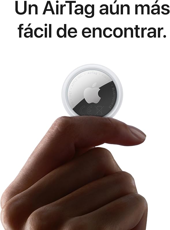 AirTag (2.ª generación): Permite localizar Llaves, Carteras y más; función de localización con Sonido; hasta 1,5 Veces más Alcance en Búsqueda de Precisión