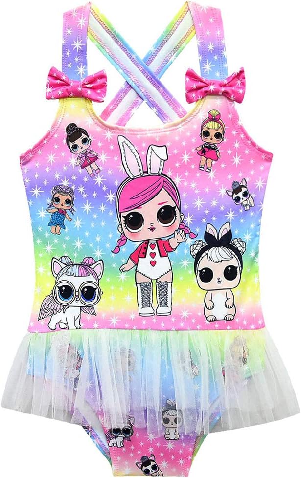 Girls Swimsuit Princess Flower Butterfly Toddler Kids Swimwear Swimmable Summer Infant Swimming Costume