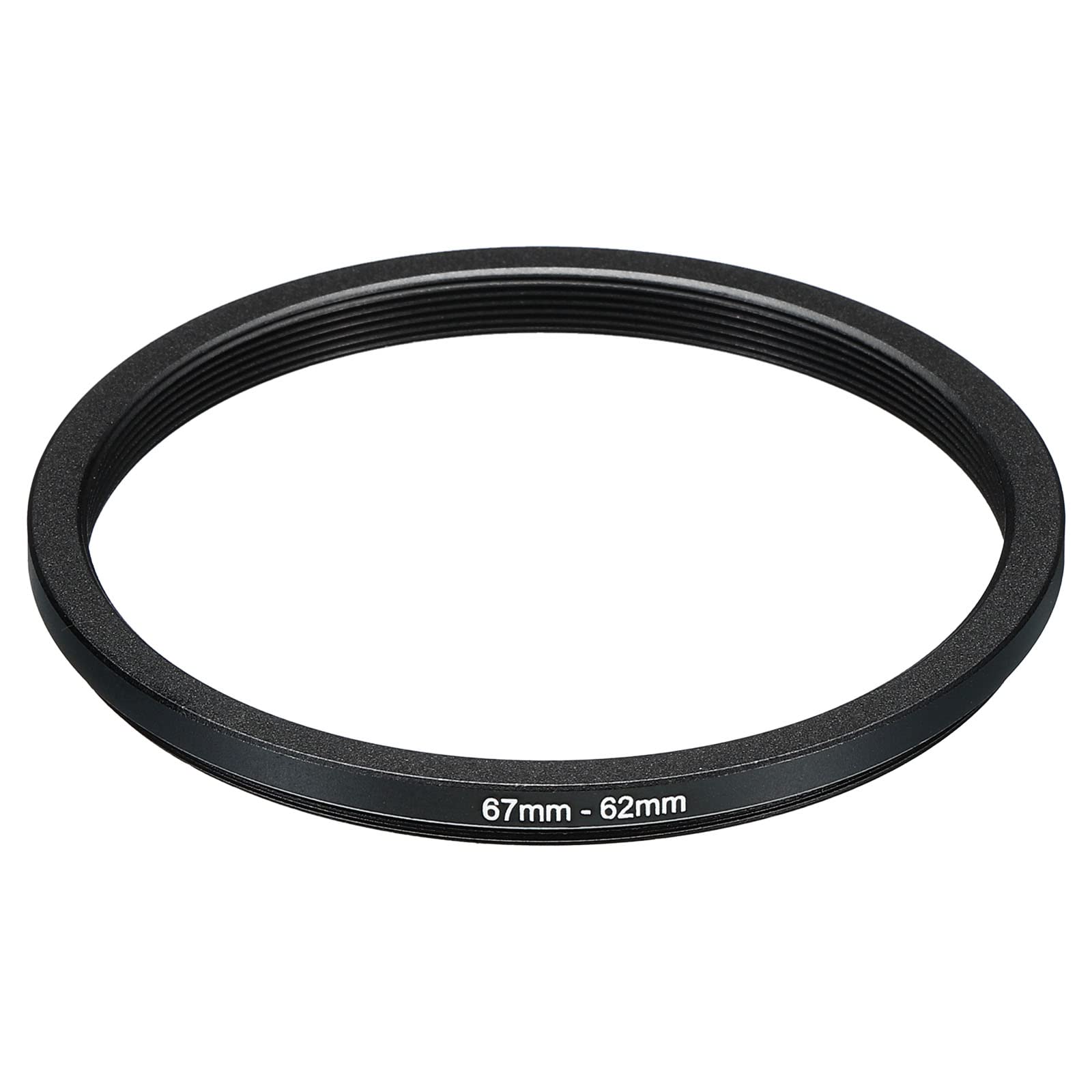 PATIKIL 67mm-62mm Metal Step Down Ring, Camera Lens Filter Adapter Ring Aluminum Filter Adapter Ring for Camera Lenses Hood, Black