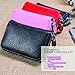 Emmabin Rfid Blocking Leather Credit Card Wallet Holder for Women, Mini Wallet - Black