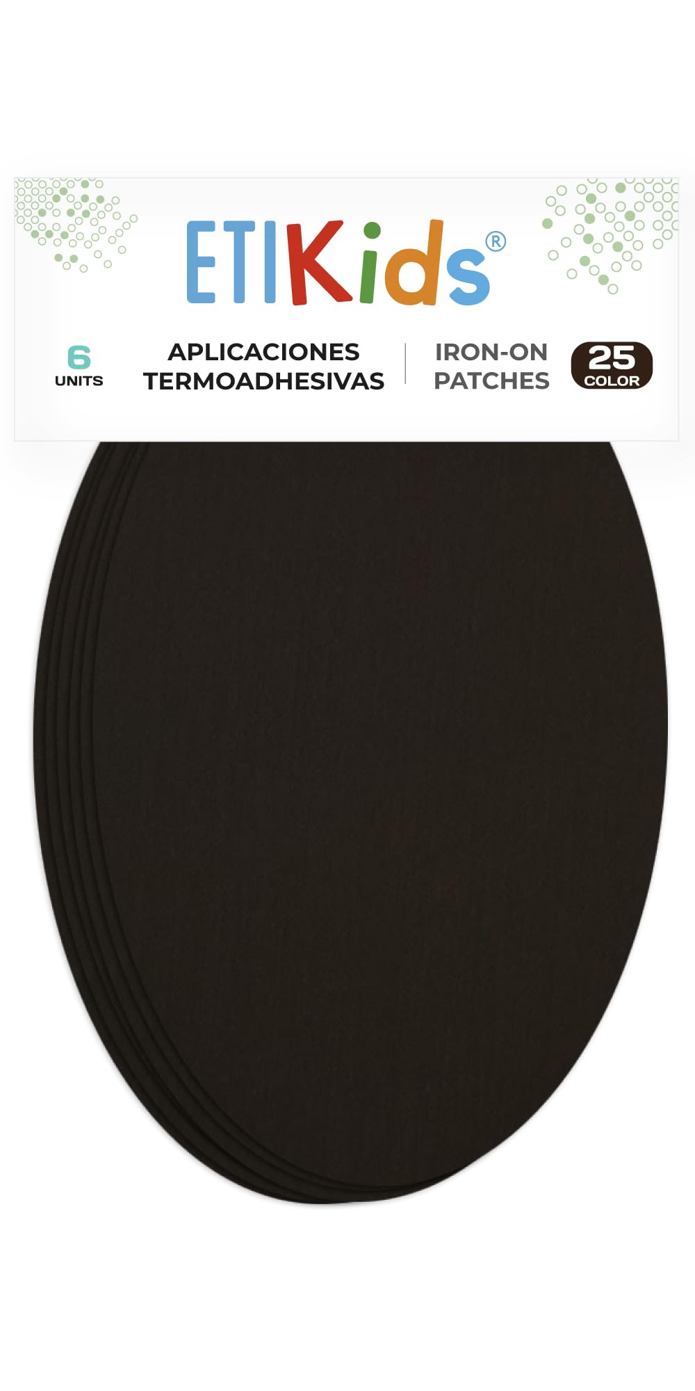 6 Dark Brown Iron-On Fabric Repair Patches – Knee & Elbow Patches for Clothes, Trousers, Jackets, Sweaters & Shirts, 16 x 10 cm