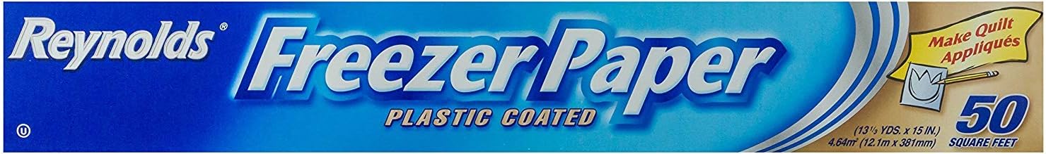 3 X Plastic Coated, 50 Sq Ft | Ideal for Wrapping Meat and Produce in The Freezer | Other Uses: Patchwork and Quilting, Machine Embroidery, Templates and Crafting