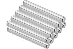 PATIKIL 304 Stainless Steel Dowel Pins 4 x 30 mm, 10 Pack Metal Dowel Pins Shelf Pegs Support Shelves Bunk Bed Fasten Element