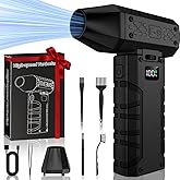 Compressed Air Duster 130000RPM Electric Duster with LED Light, 100 Gear Adjustable Rechargeable Cordless Air Blower Cleaning Tool for Keyboard,Electronic Devices,Car Black