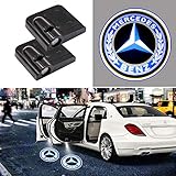2 Pieces Wireless Car Door Logo Light for Mercedes Benz, LED Car Door Courtesy Welcome Projector Light Ghost Shadow Lights Compatible with Mercedes All Models