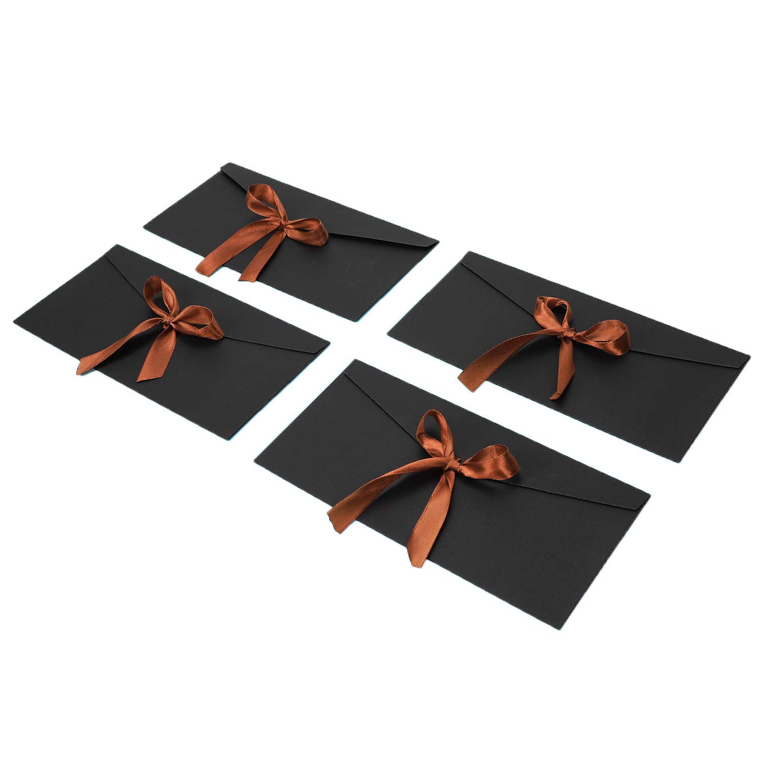 10PCS Kraft Paper Envelopes Square Envelopes Party Wedding Envelopes Invitation Greeting Card Envelopes Premium Retro Envelopes with Ribbons for Merry Christmas Anniversary Wedding Invitation Birthday