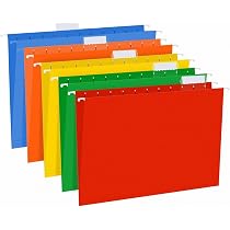 MIVIDE Lot De 25 Chemises Suspendues A4 - Dossiers à Onglets 5 Couleurs Pour Classement Bureau, École Ou Maison