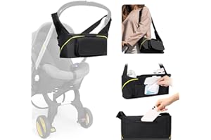 MINNE BABY Upperkids Essentials Bag Compatible with Doona Infant Car Seat Stroller, Stroller Accessories, Organizer Bag, Car Seat Bag included Cup Holder, Phone Pockets, Wipes Pocket, Easy Access Baby Essentials