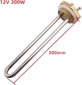 DERNORD 12V DC Water Heater Element 200W 1.25" Copper Flange Heating Element view 3