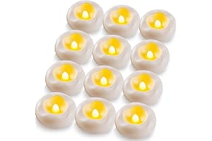 Floating Candles Water-Activated Flameless LED Candle 160+ Hours Waterproof Plastic 2.3" White Battery Operated Candle for Ce